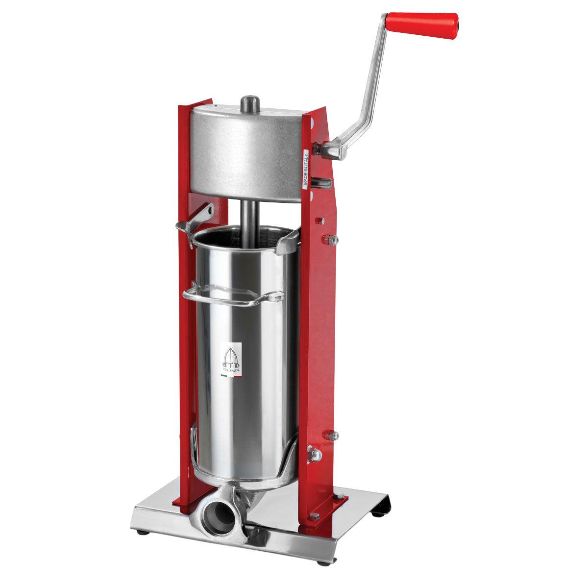 Nella 7 kg/15 lb Stainless Steel Manual Vertical Two-Speed Sausage Stuffer - 38000