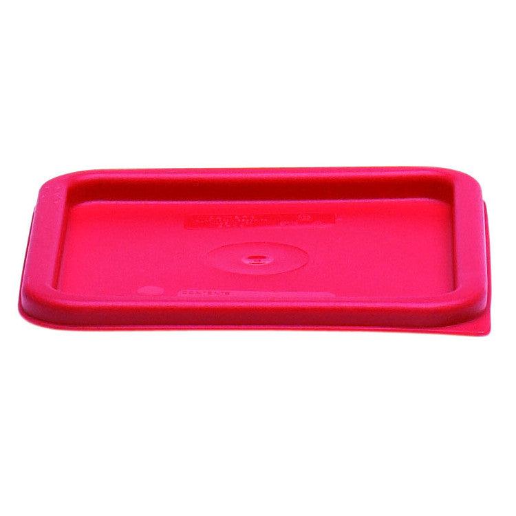 Cambro SFC6451 Winter Rose Red Snap - On Square Lid for 6 & 8 Qt. Containers