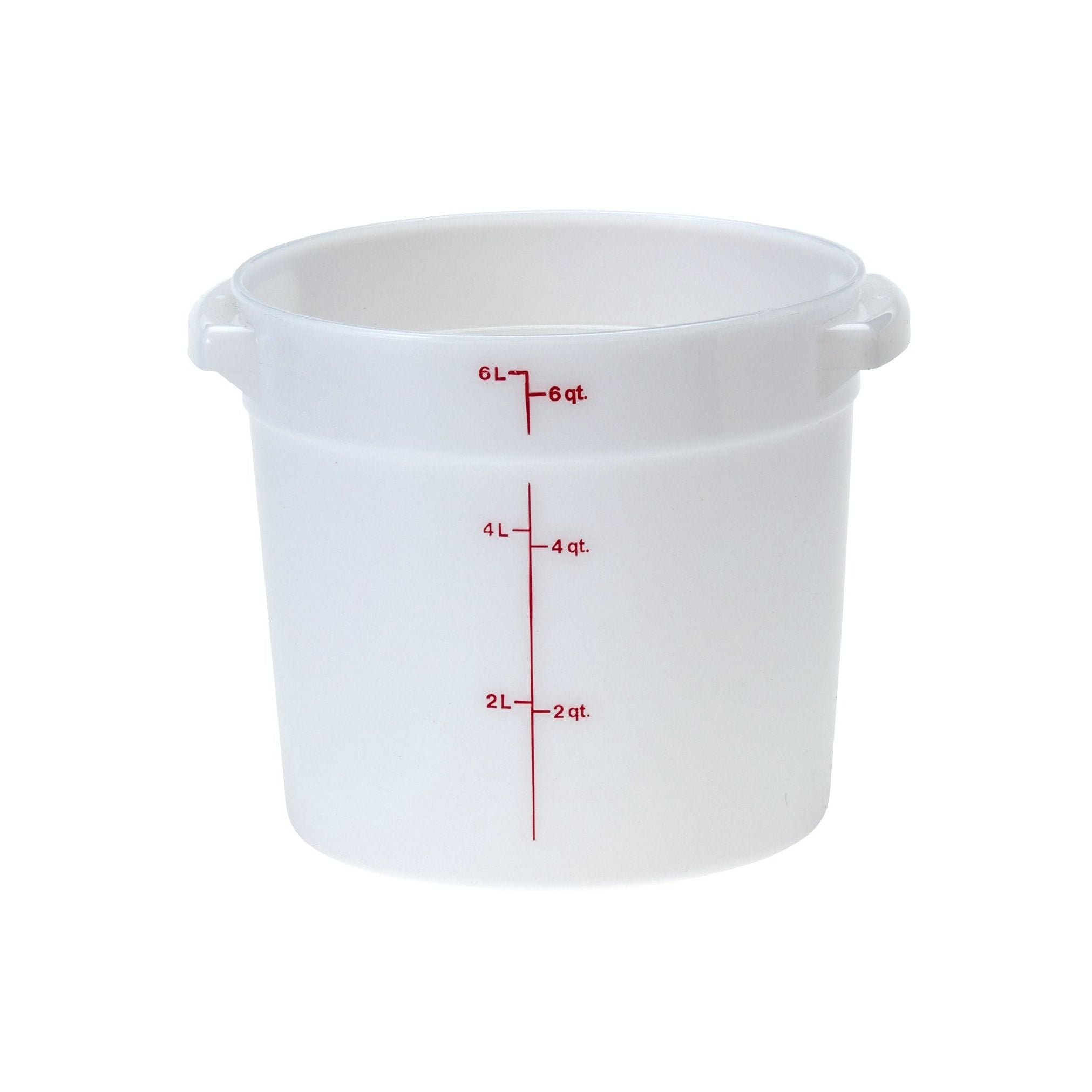 Cambro White Poly Rounds 6 Qt. Food Storage Container for High - Volume Use