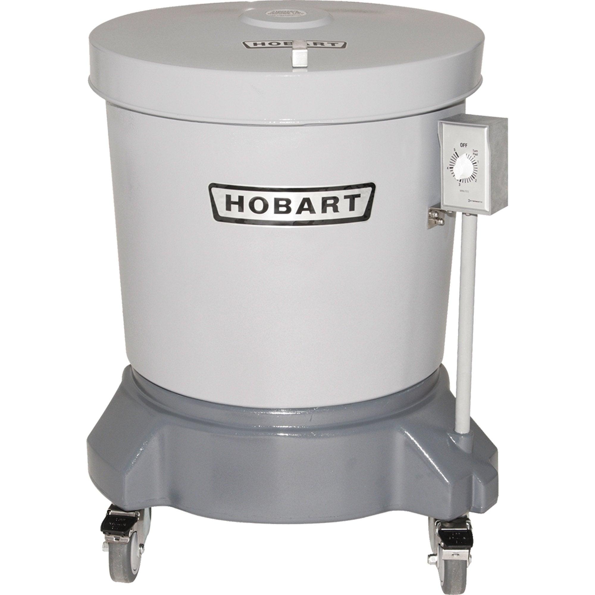 Hobart SDPE-11 Commercial Electric Polyethylene 20-Gallon Salad Dryer with 0.25 HP Power and 115V Voltage