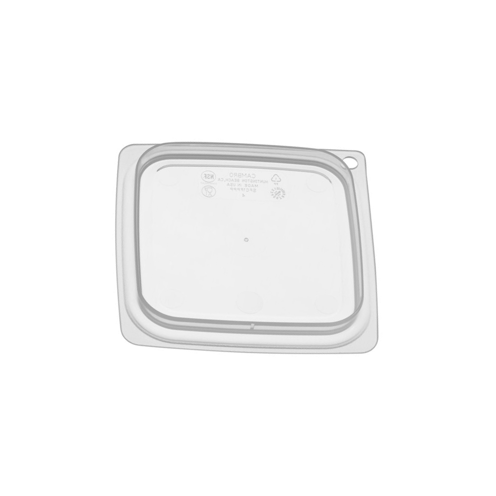Cambro Camsquares FreshPro Translucent Easy Seal Container Lids for 0.5 and 1 Quart Containers - Translucent Design