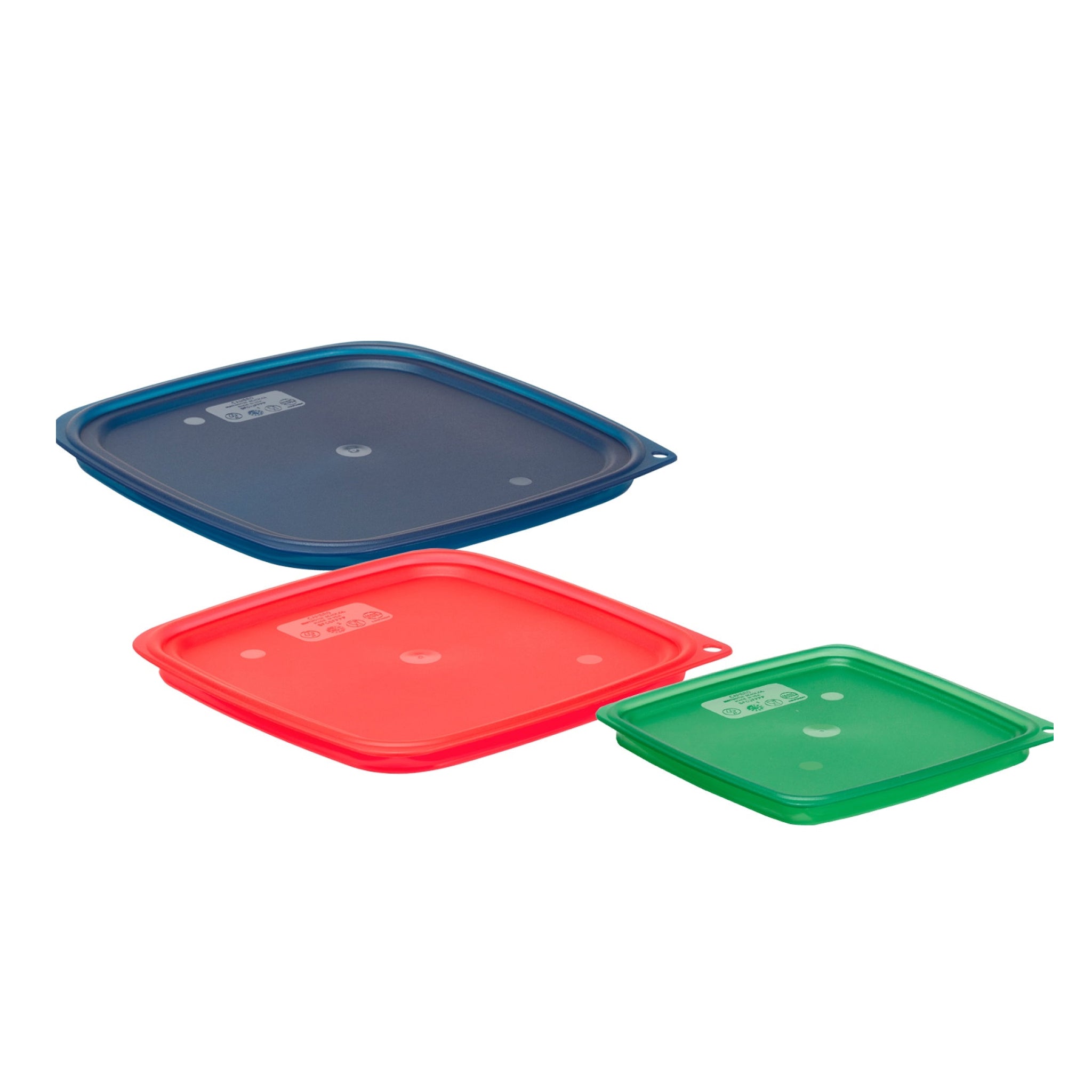 Cambro Camsquares FreshPro Translucent Blue Easy Seal Food Storage Covers for 12, 18, and 22 Quart Containers