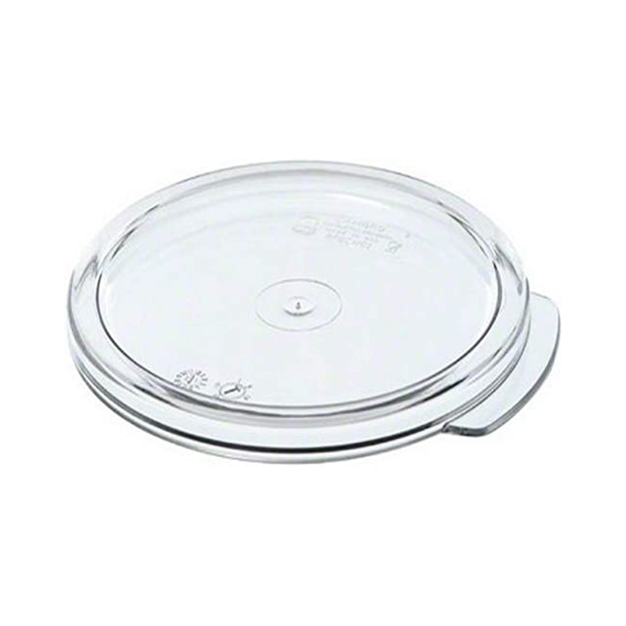 Cambro Camwear Crystal Clear Round Snap - On Covers for 1 Quart Storage Containers