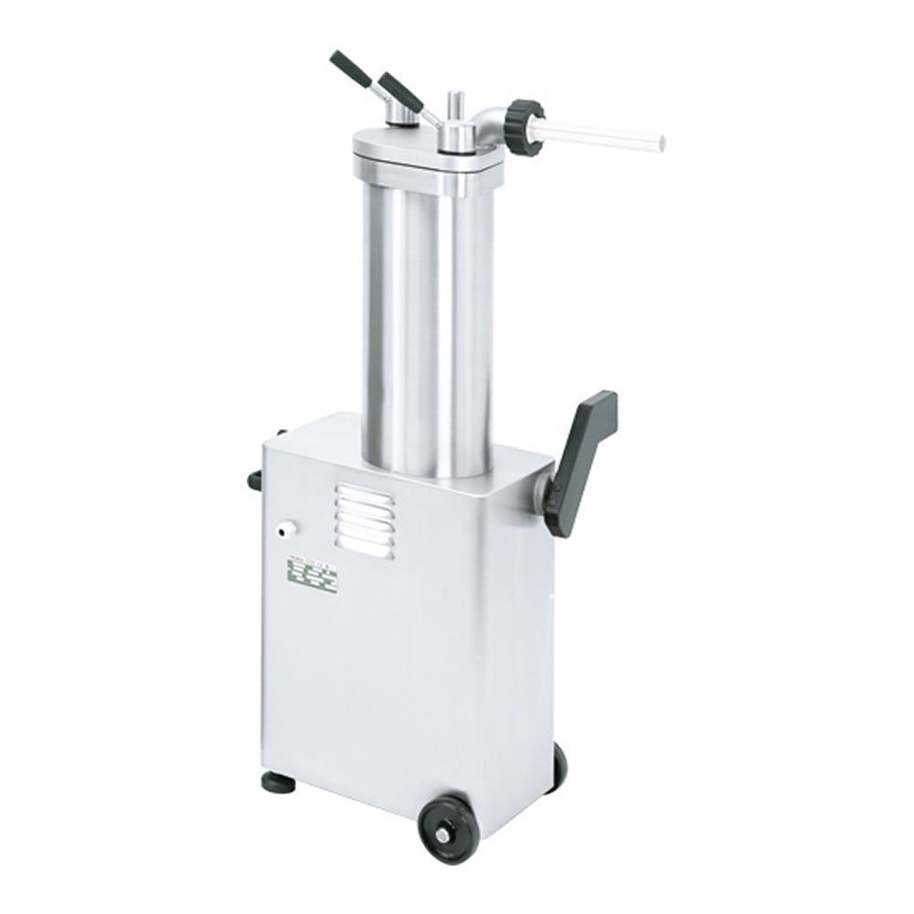 Nella 26 lb (11 kg) Stainless Steel 110V Hydraulic Sausage Stuffer with 1 hp Motor