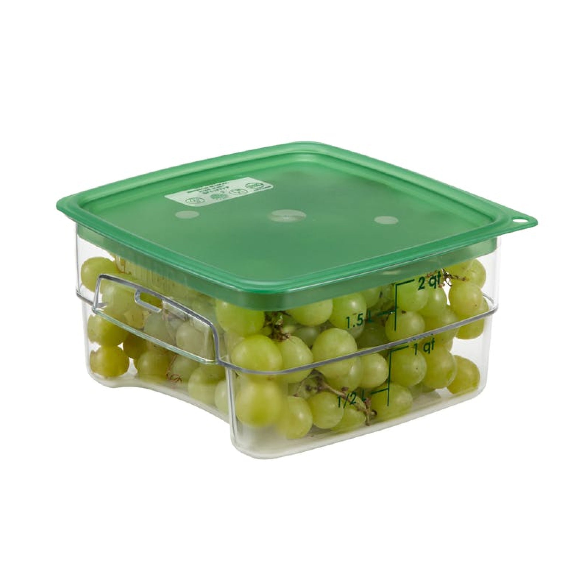 Cambro Green Translucent FreshPro Easy Seal Covers for 2 and 4 Qt. Camsquare Containers