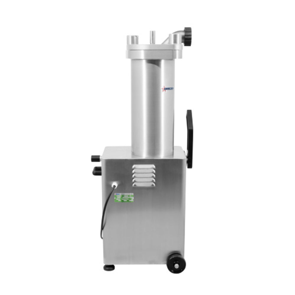 Nella 26 lb (11 kg) Stainless Steel 110V Hydraulic Sausage Stuffer with 1 hp Motor