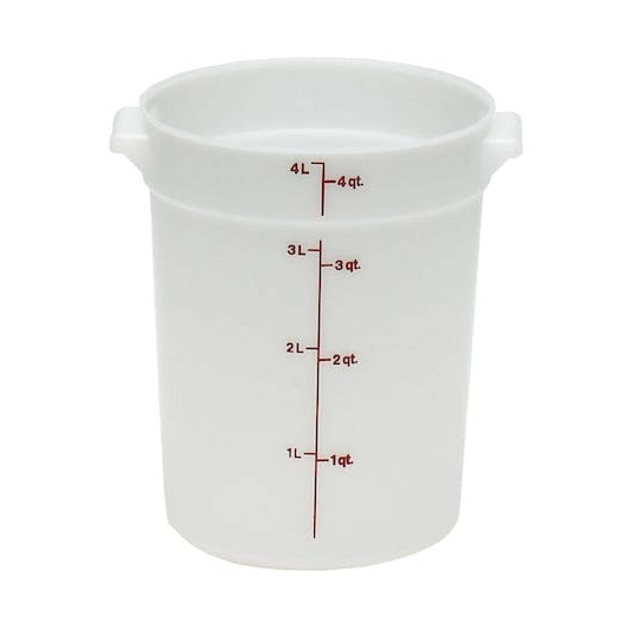 Cambro RFS4148 4 Quart Polyethylene Round White Food Storage Container for Safe and Convenient Food Storage