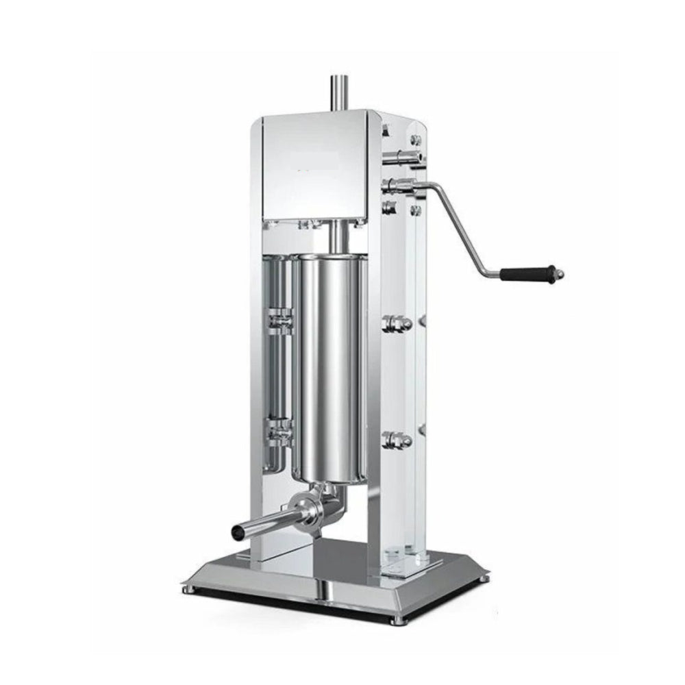 Nella 5 kg / 11 lb Stainless Steel Manual Vertical Gear-Driven Sausage Stuffer - High - Quality 47432