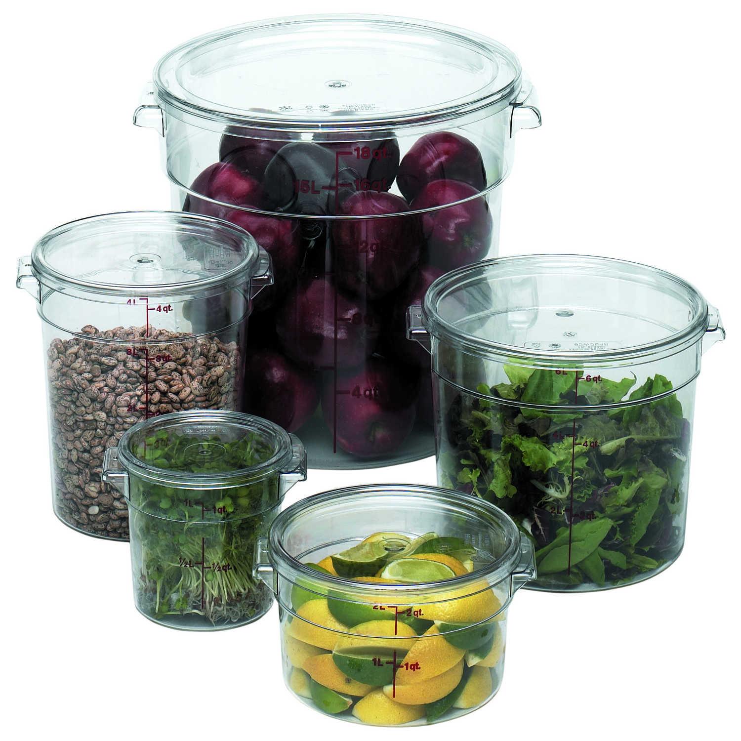 Cambro Camwear 18 Quart Clear Round Heavy - Duty Food Storage Container for Optimal Food Preservation