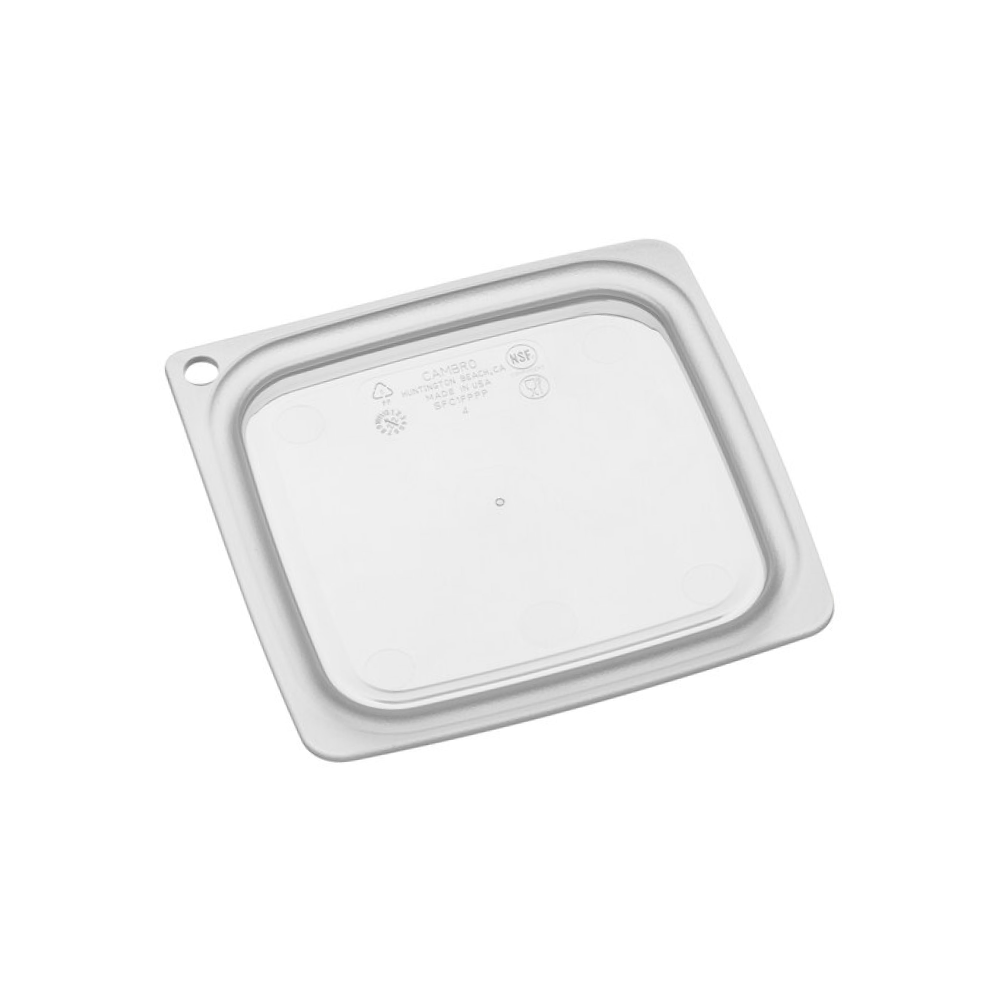 Cambro Camsquares FreshPro Translucent Easy Seal Container Lids for 0.5 and 1 Quart Containers - Translucent Design