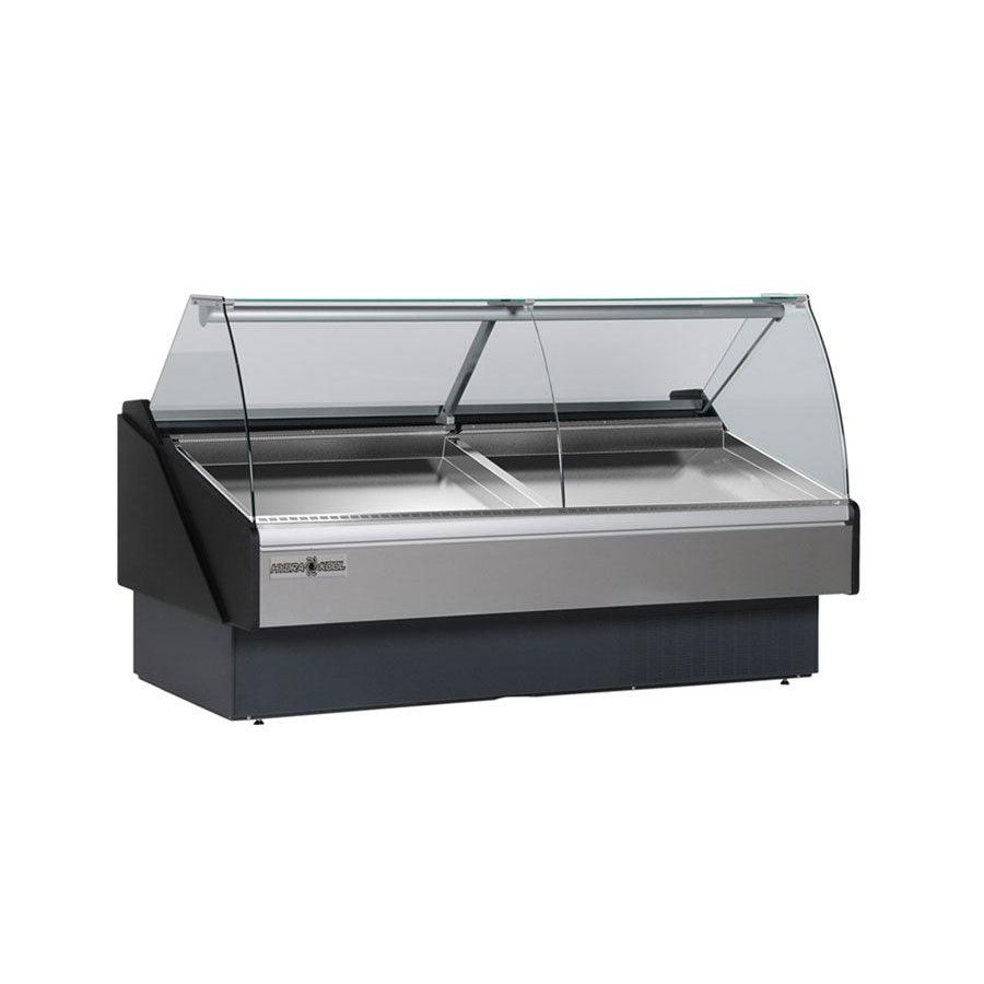 Hydra-Kool KFM-SC-80-S Refrigerated Seafood Display Case with 85-Inch Curved Glass