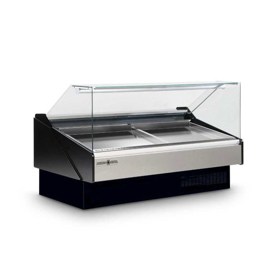 85-Inch Hydra-Kool KFM-SF-80-S Flat Glass Refrigerated Seafood Display Case