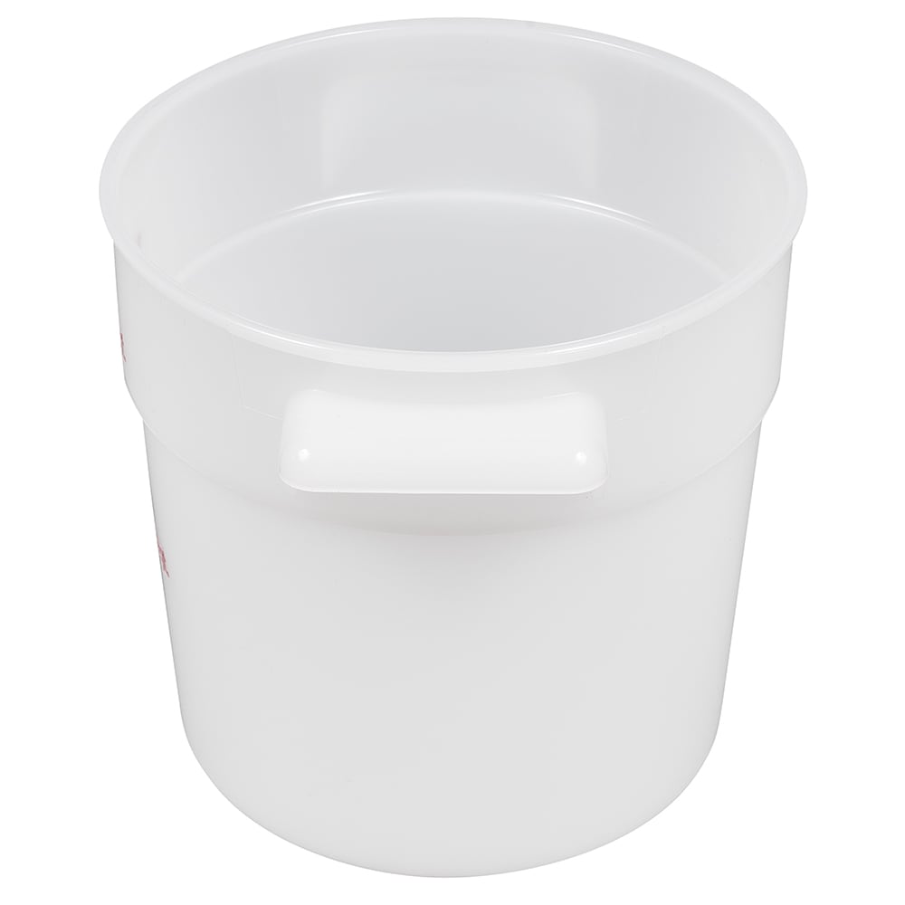 Cambro White Poly Round 1 Quart Food Storage Container RFS1148