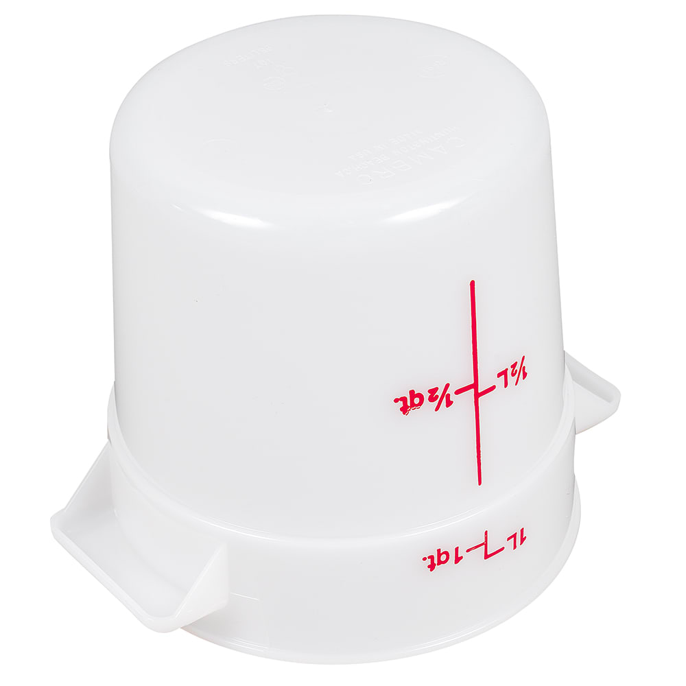 Cambro White Poly Round 1 Quart Food Storage Container RFS1148