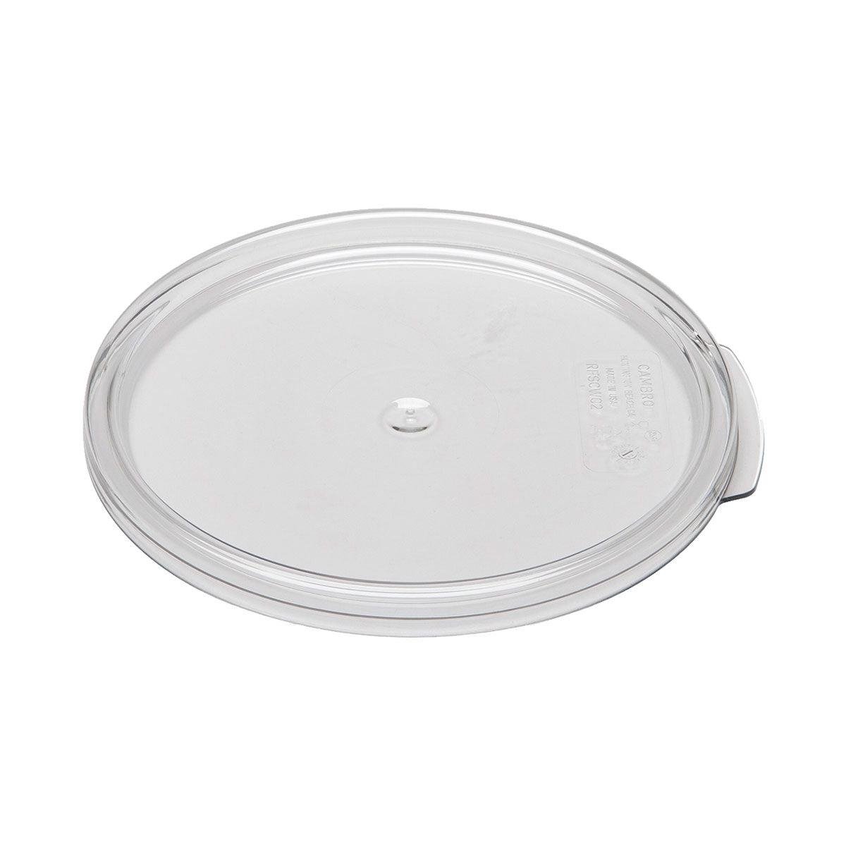 Cambro Camwear Clear Round Container Lids Suitable for 6 and 8 Quart Food Storage Containers - RFSCWC6135 Model