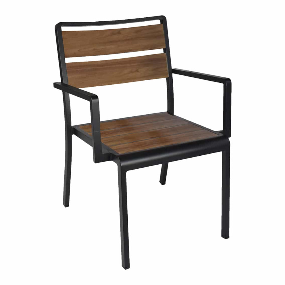 emu Sid 1120 Aluminum Frame Stackable Arm Chair for Indoor and Outdoor Use