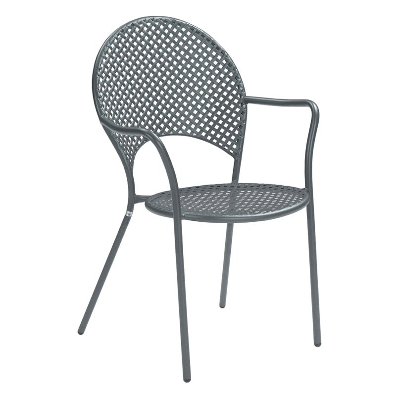 Antique Iron Outdoor Arm Chair - emu Sole 3403 with Stackable Design