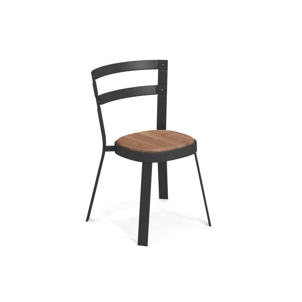 Emu Thor High - Quality Teak and Steel Restaurant Dining Chair