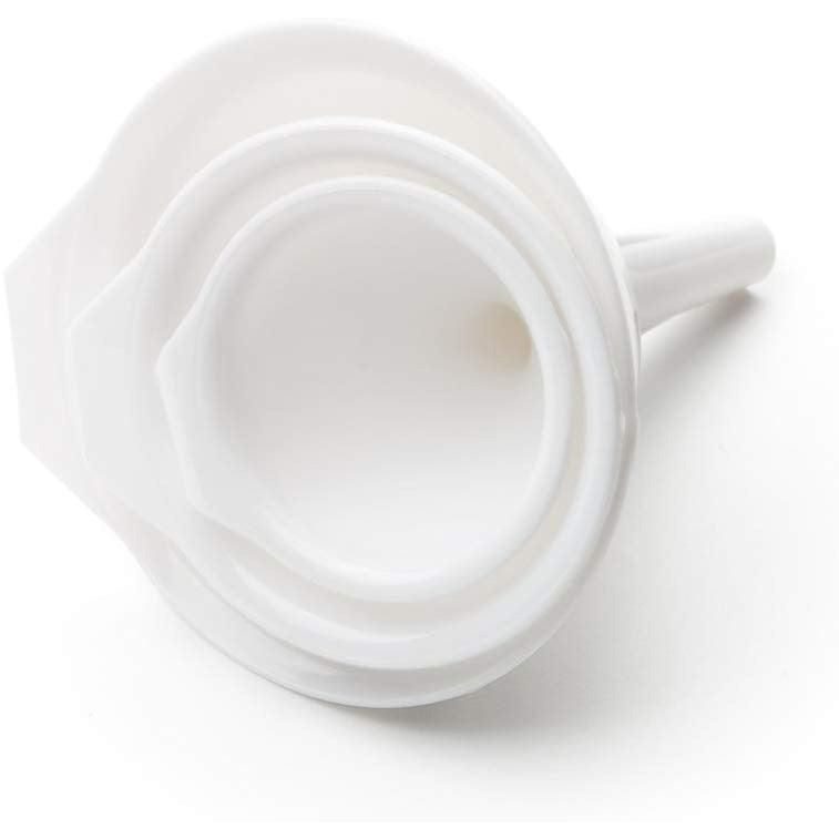 Fox Run 5299 Durable White 3-Piece Plastic Funnel Set