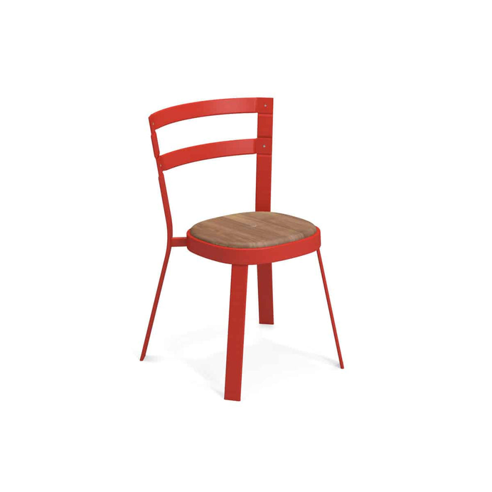 Emu Thor High - Quality Teak and Steel Restaurant Dining Chair