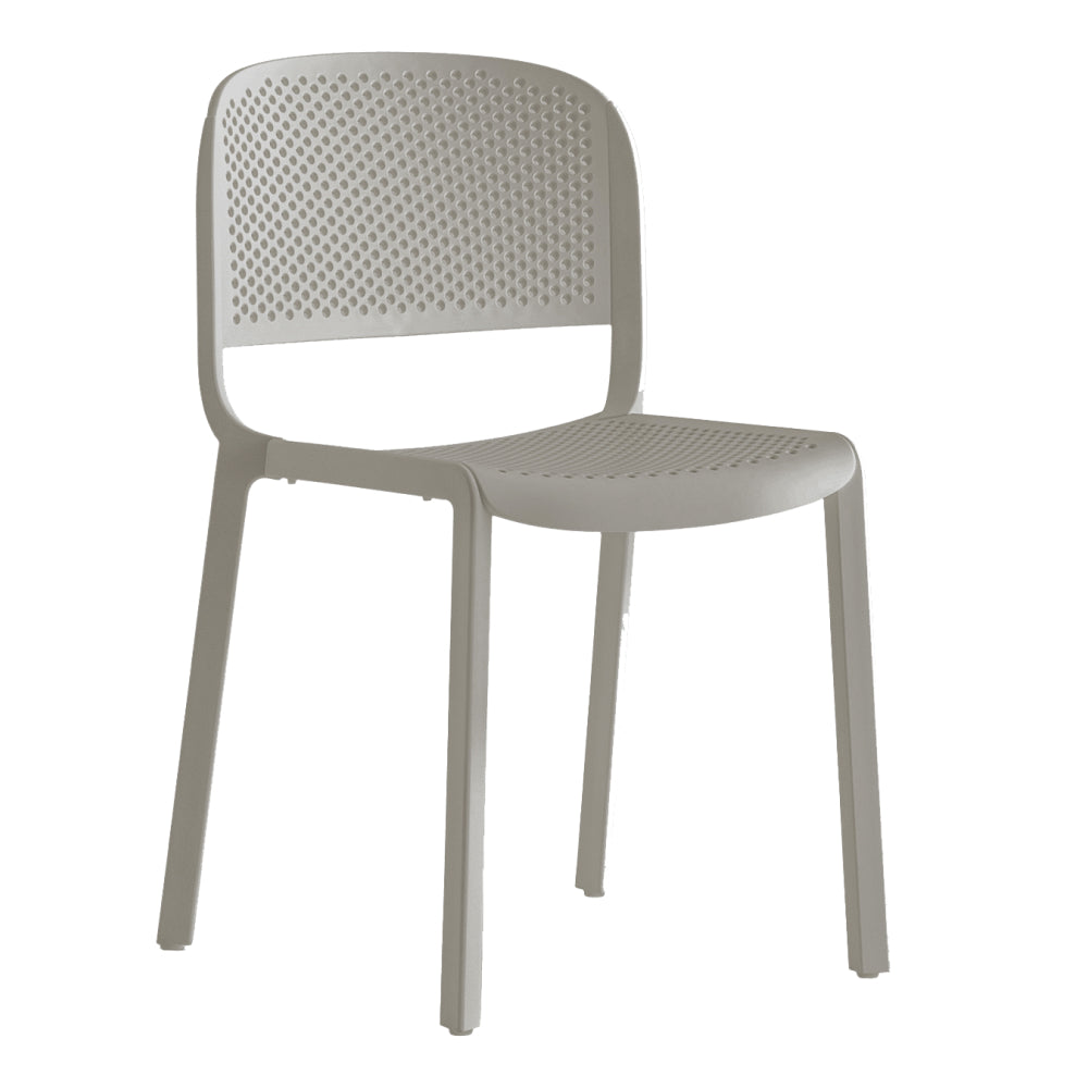 Lightweight and Durable Emu Dome Beige Side Chair for Indoor & Outdoor Use